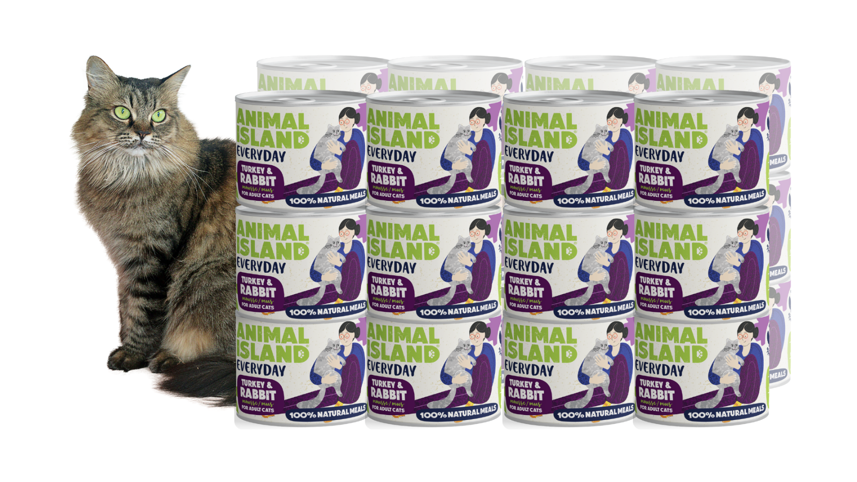 Wet cat food turkey rabbit 24x200G Everyday