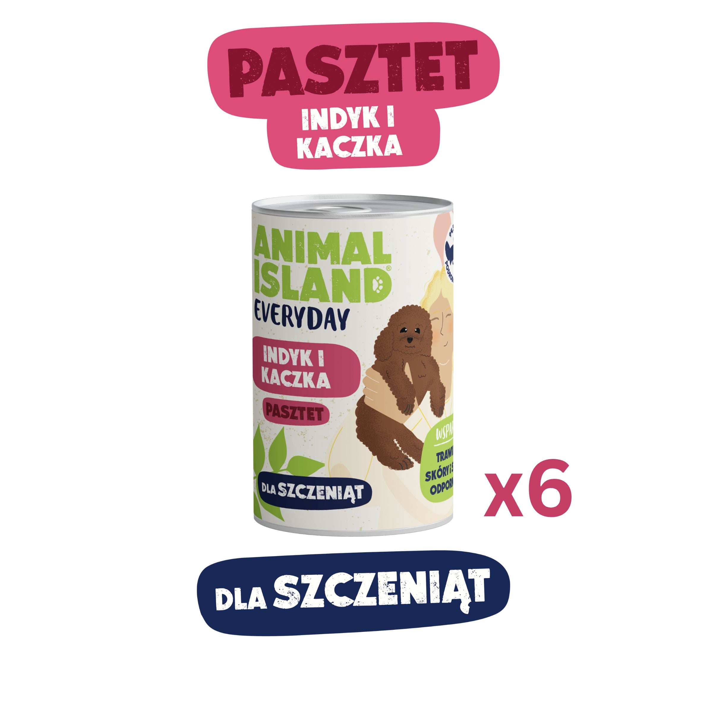 Turkey and duck puppy food 6x400g can Everyday
