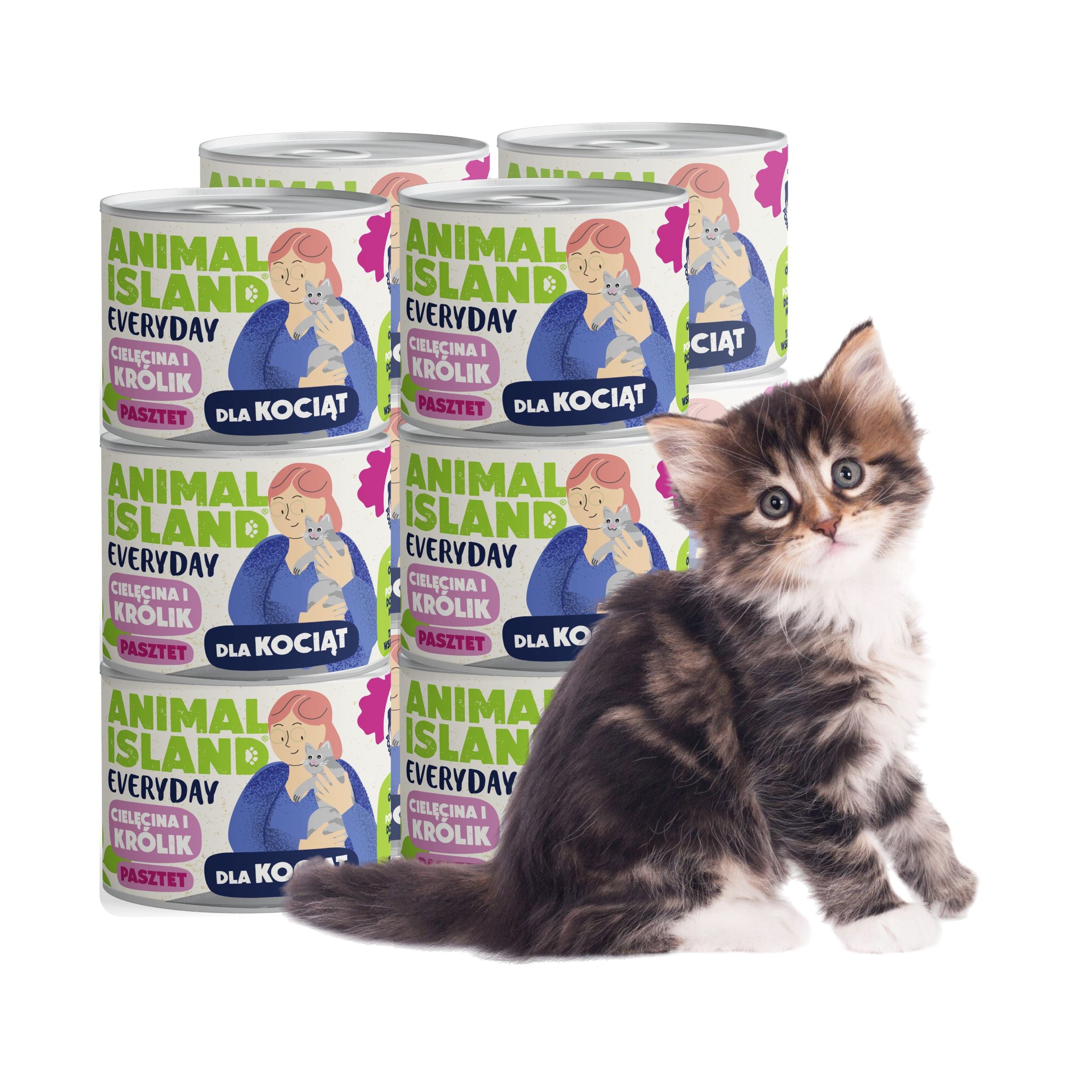 Kitten Food Veal and Rabbit (12x185g) Everyday