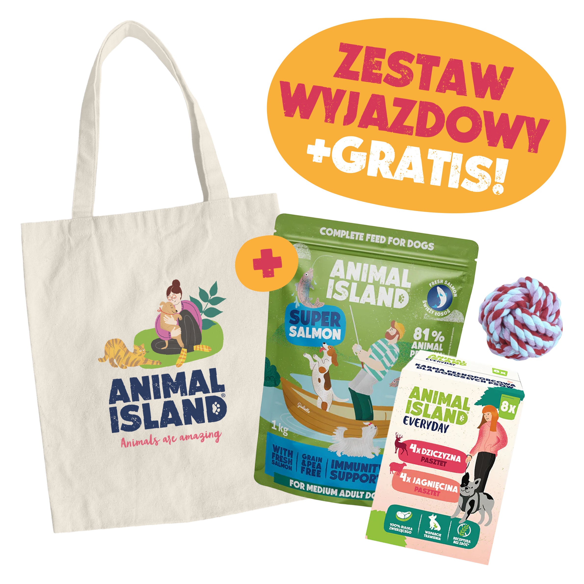 Animal Island – Podróżna Paczka Premium: Łosoś & Mix Smaków