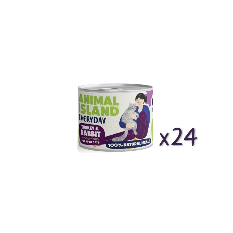 Wet cat food turkey rabbit 24x200G Everyday