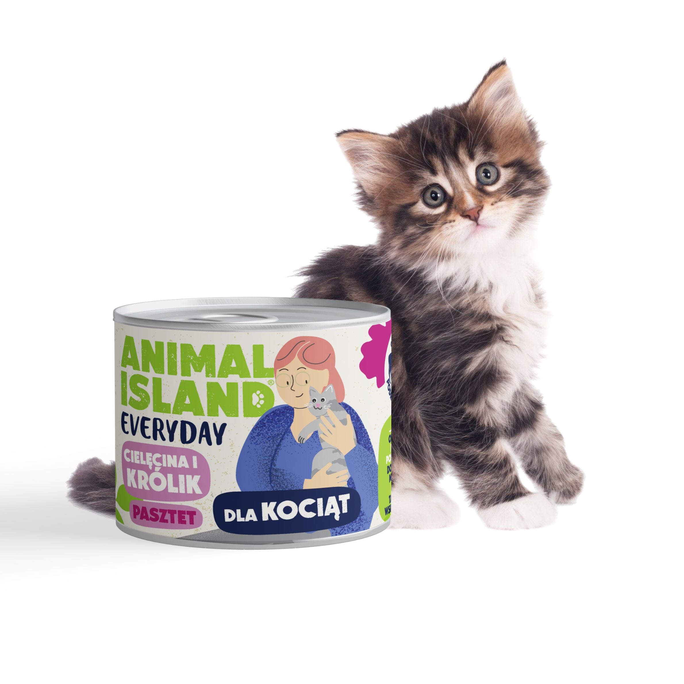 Karma dla Kociąt Cielęcina i Królik (185g) Everyday