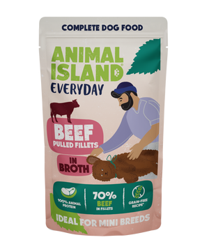 Karma mokra dla psa – Szarpane fileciki z wołowiny w rosole - 150 g