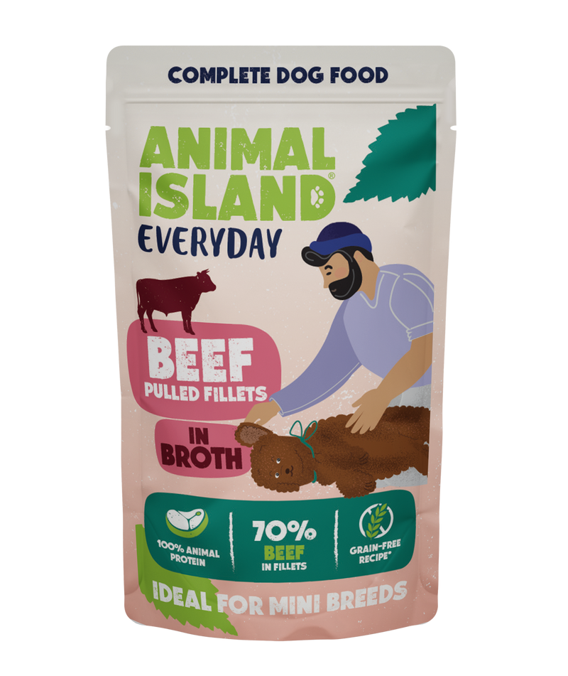 Karma mokra dla psa – Szarpane fileciki z wołowiny w rosole - 150 g