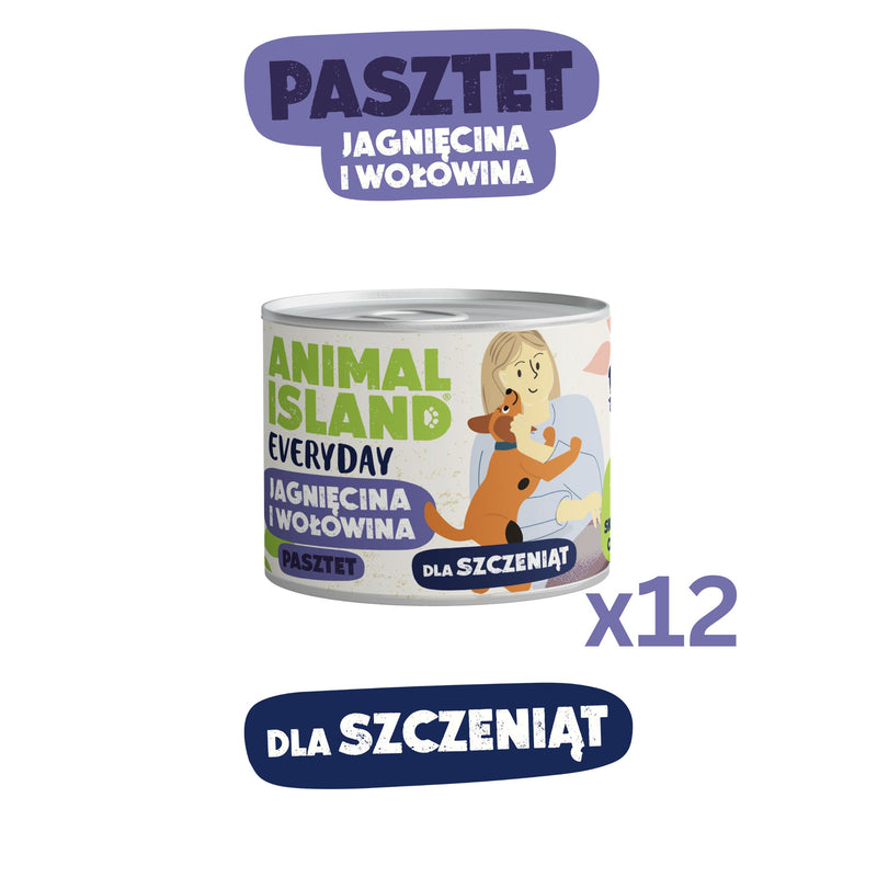 Everyday posiłek z wołowiny i jagnięciny dla szczeniąt 12X185g puszka
