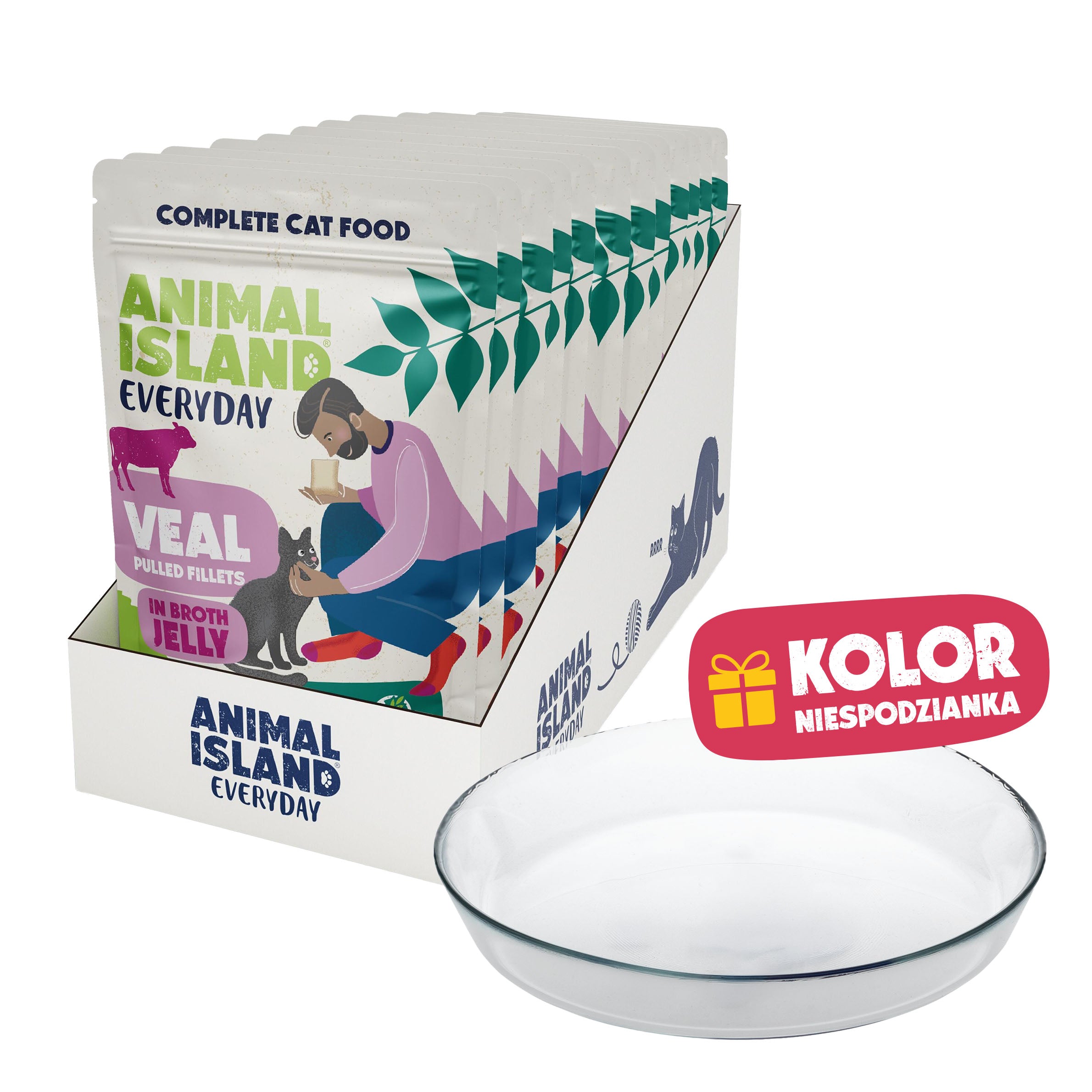 Limitowana Edycja- Mokra Karma Cielęcina w Galarecie 12 x 85 g + Szklany Talerzyk GRATIS!