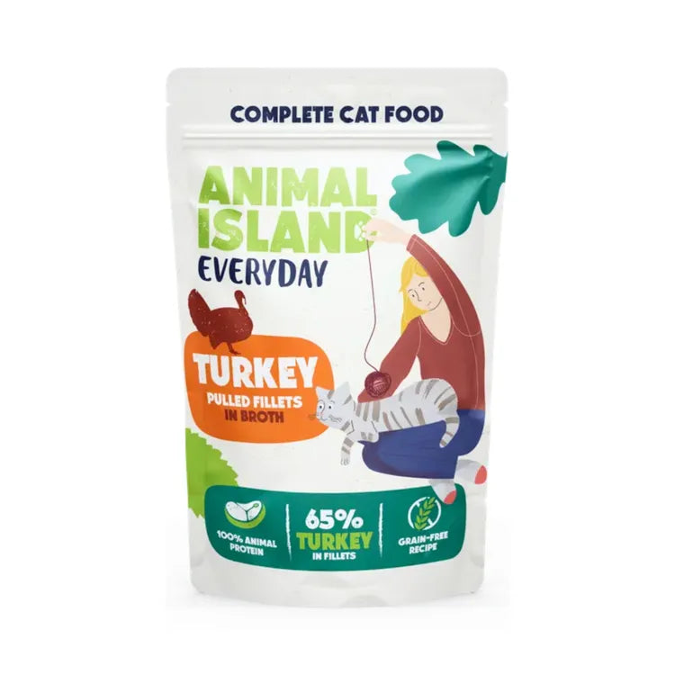 Cat sachets 2 x turkey, 2 x white fish Everyday 4 pack 4 x 85g