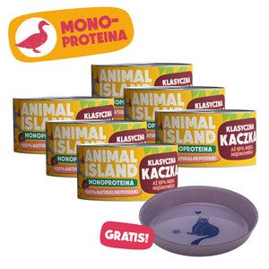 MONOPROTEINA KACZKA: Zestaw Hipoalergiczny 6x100G + GRATIS TALERZYK!