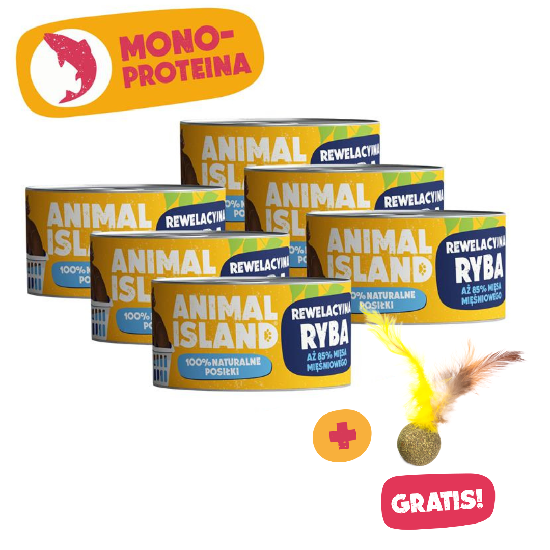 MONOPROTEINA RYBA: Zestaw Hipoalergiczny 6x100G + GRATIS ZABAWKA!