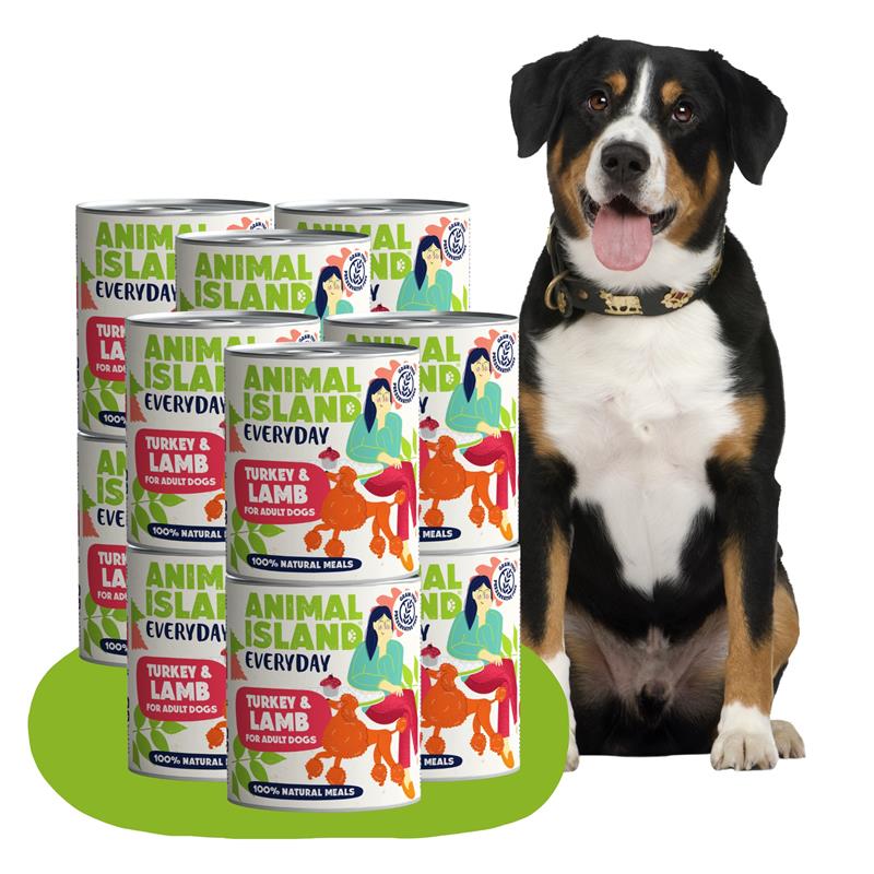 Mokra karma dla Psa indyk jagnięcina 12X800G Everyday Animal Island
