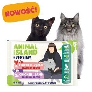 Mokra Karma dla Kota 4 Pack(4x85G) 2xKurczak/Jagnięcina & 2xKurczak/Przepiórka