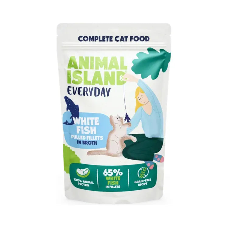 Cat sachets 2 x turkey, 2 x white fish Everyday 4 pack 4 x 85g