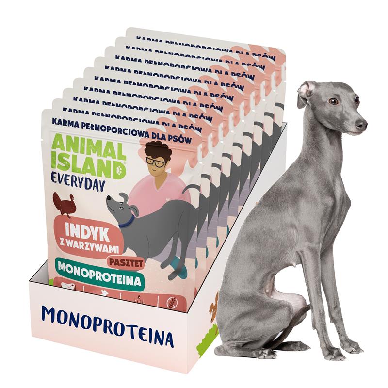 Animal Island Everyday Monoproteina Indyk – Display 9 × 300 g