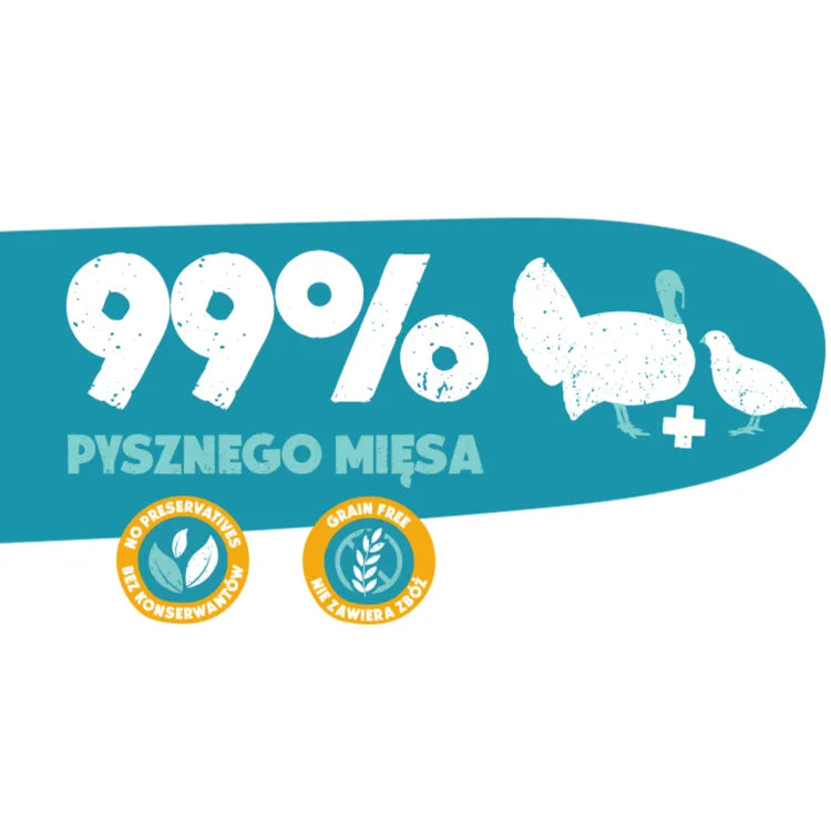 Mokra karma dla Kota indyk przepiórka 12x200g