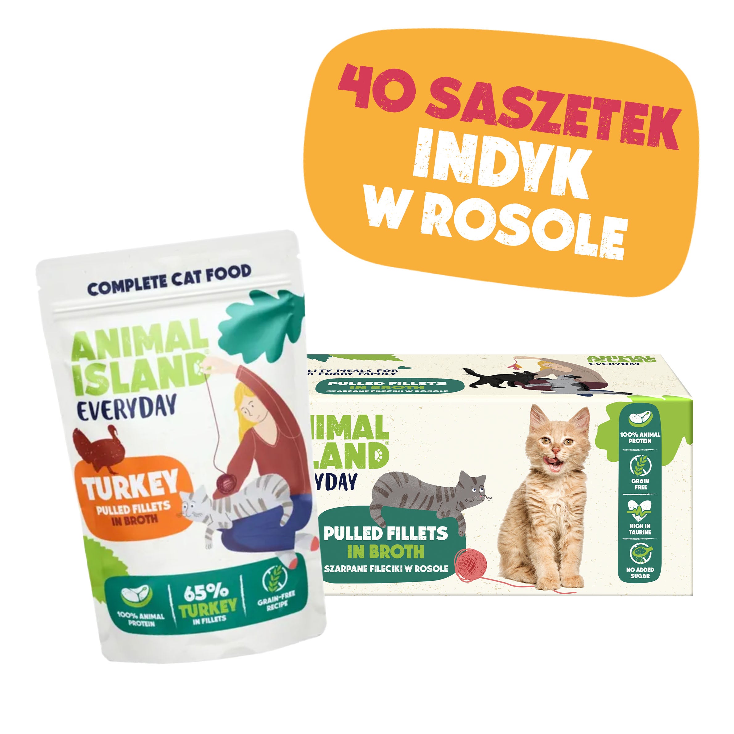 MONOPAK Mokra karma dla kota INDYK 40X85G - fileciki w rosole