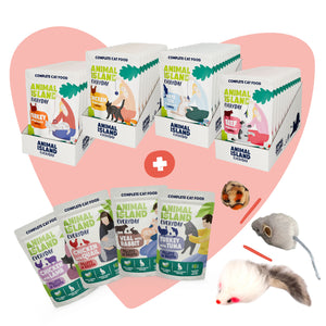 LOVE BOX dla Kota – Saszetki Filecików w Aromatycznym Rosole - Mix Smaków + GRATISY!