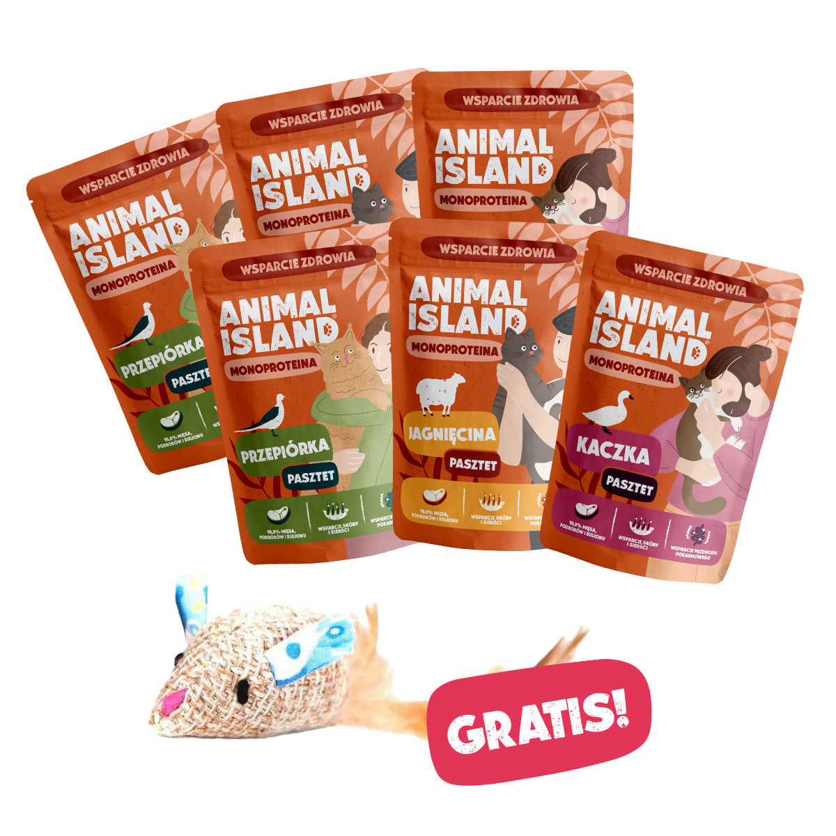 Zestaw Degustacyjny:6x Pasztet Monoproteina Mix Smaków + GRATIS!