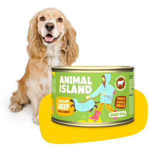 Wet dog food beef with carrot 410g Animal Island