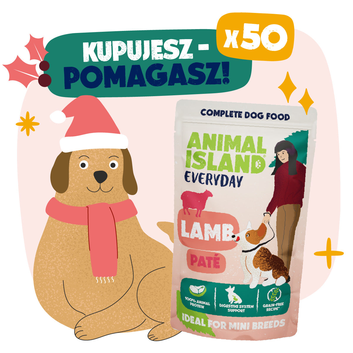 50x150g-Saszetka dla Bezdomniaków – Pasztet (Jagnięcina)