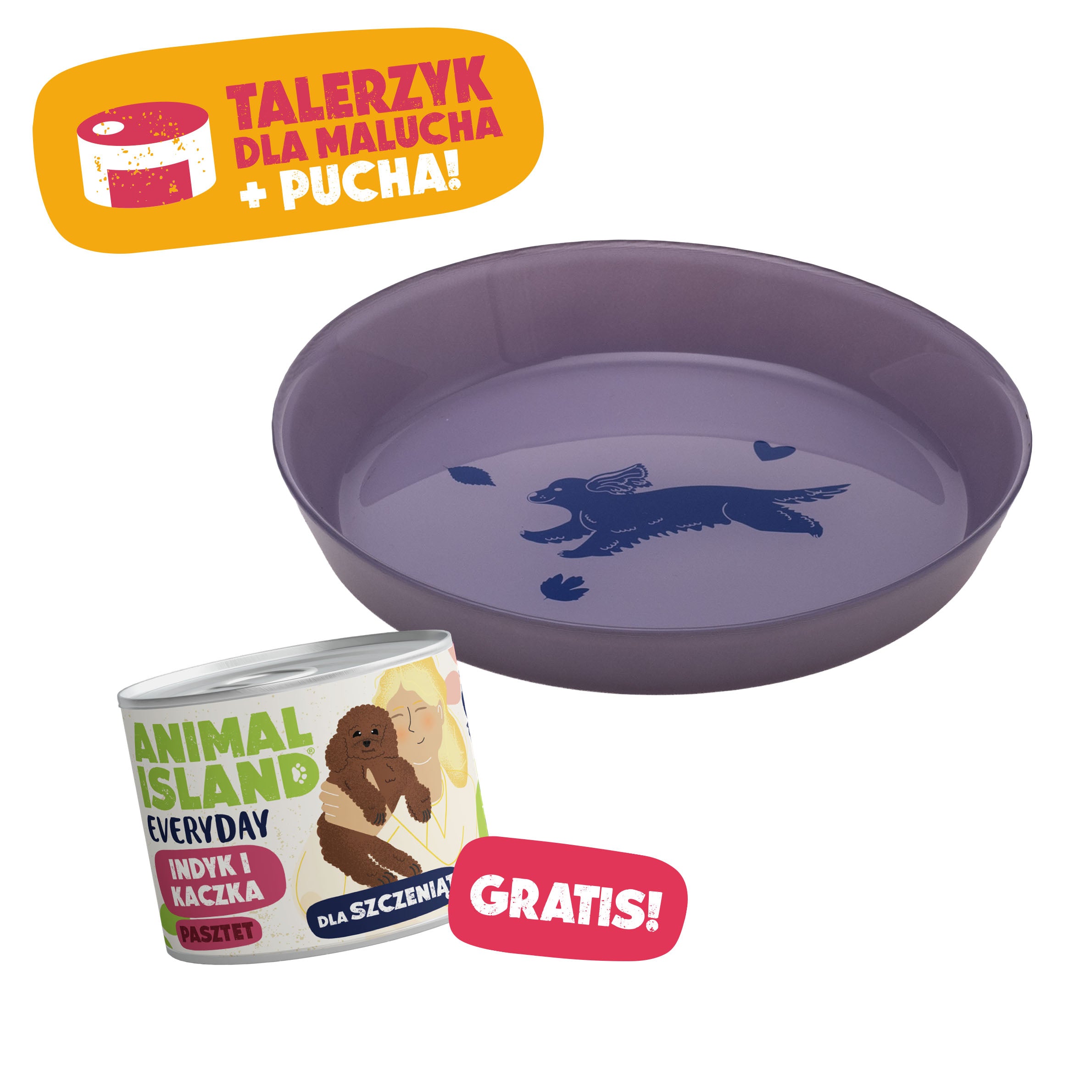 ,,GŁODNY MALUCH''- Everyday posiłek dla szczeniąt 185g + TALERZYK GRATIS!