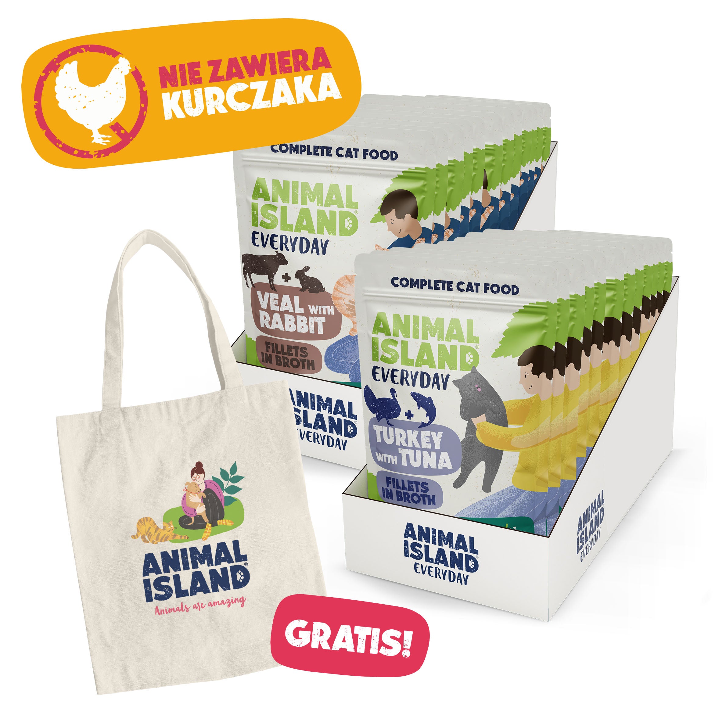 ,,BEZ KURCZAKA''- Kocia Uczta Duo +  GRATIS!