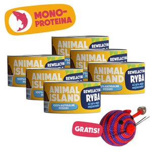 MONOPROTEINA RYBA: Zestaw Hipoalergiczny 6x100G + GRATIS MYSZKA!