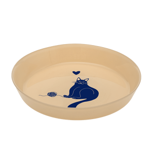 Talerzyk dla Kota ze szkła - beżowy