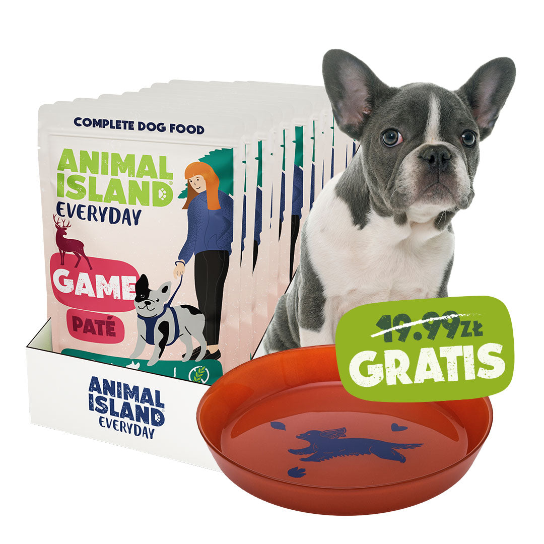 Animal Island Everyday – Zestaw 10 saszetek Pasztetu z Dziczyzną + Szklany Talerzyk  GRATIS