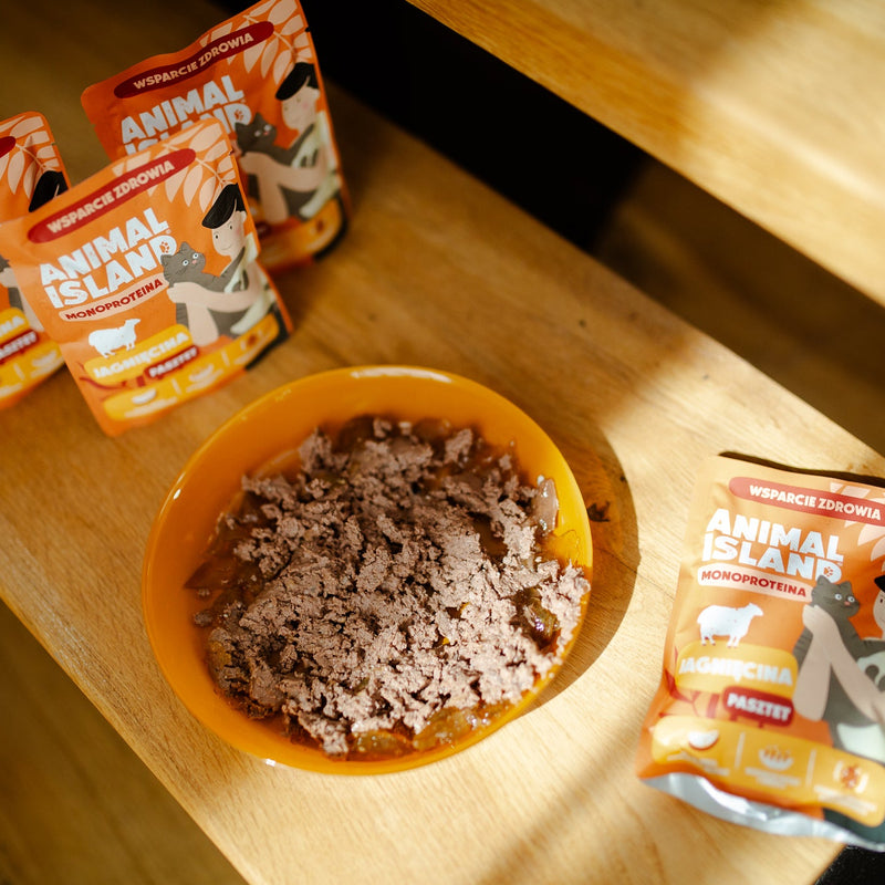 Karma Mokra dla Kota Monoproteinowa Jagnięcina 100 g – Saszetka
