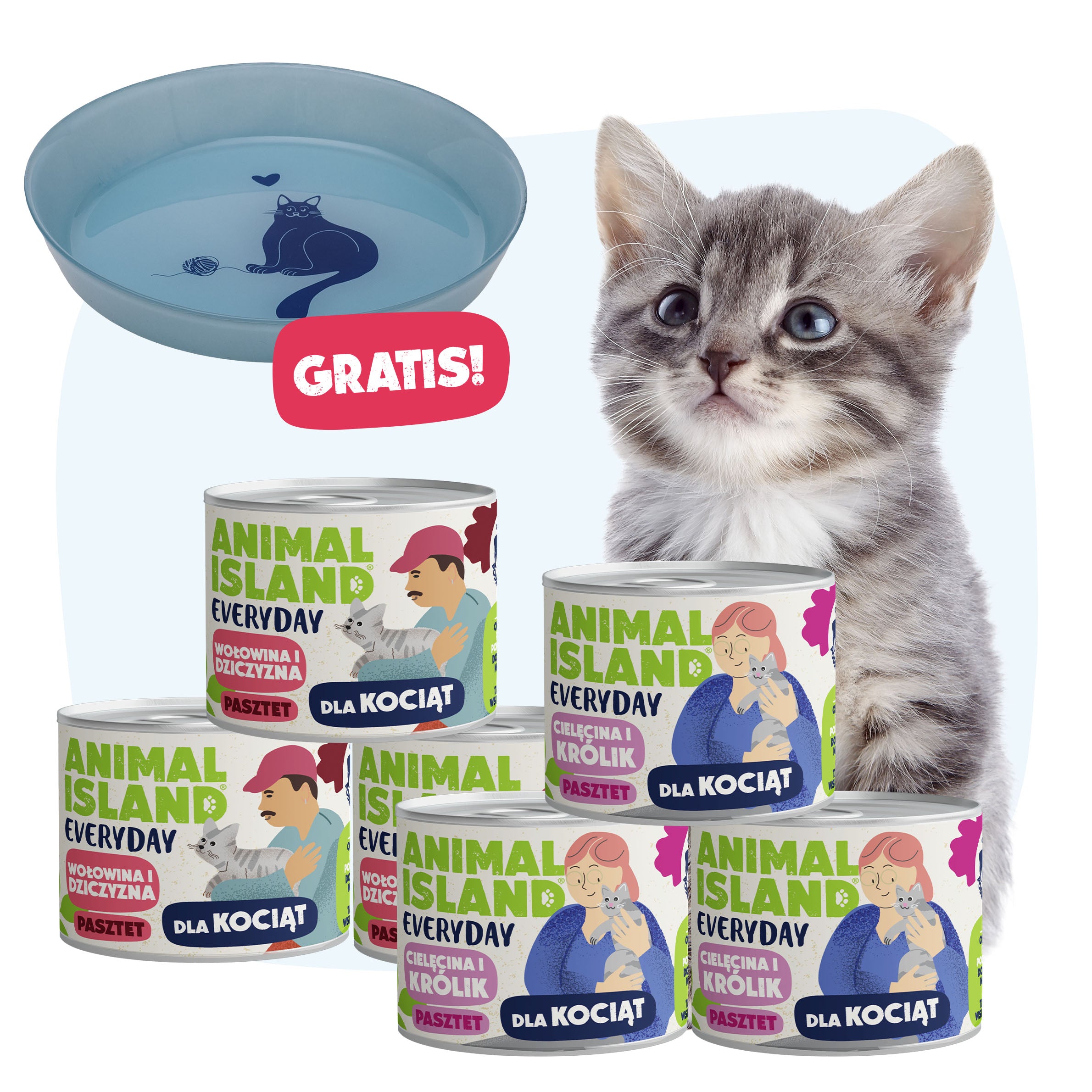 Набір смаків для кошенят (6x185 г) Щодня