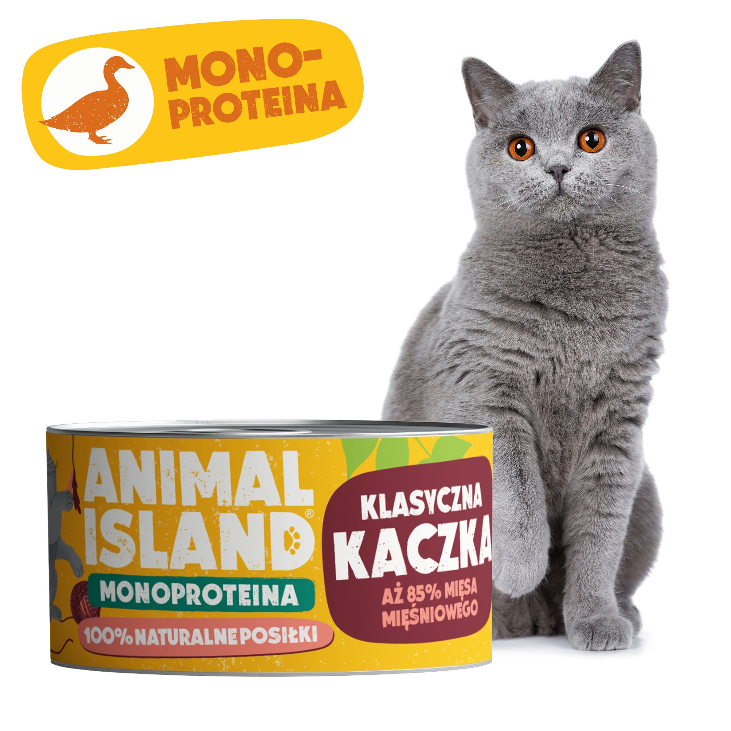 Вологий корм для котів з качкою 100 г монопротеїну