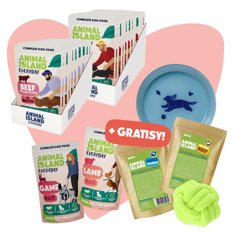 LOVE BOX  dla Psa - Saszetki dla Ras Mini + GRATISY!