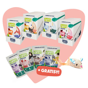 LOVE BOX dla Kota – Saszetki Filecików w Aromatycznym Rosole - Mix Smaków + GRATISY!