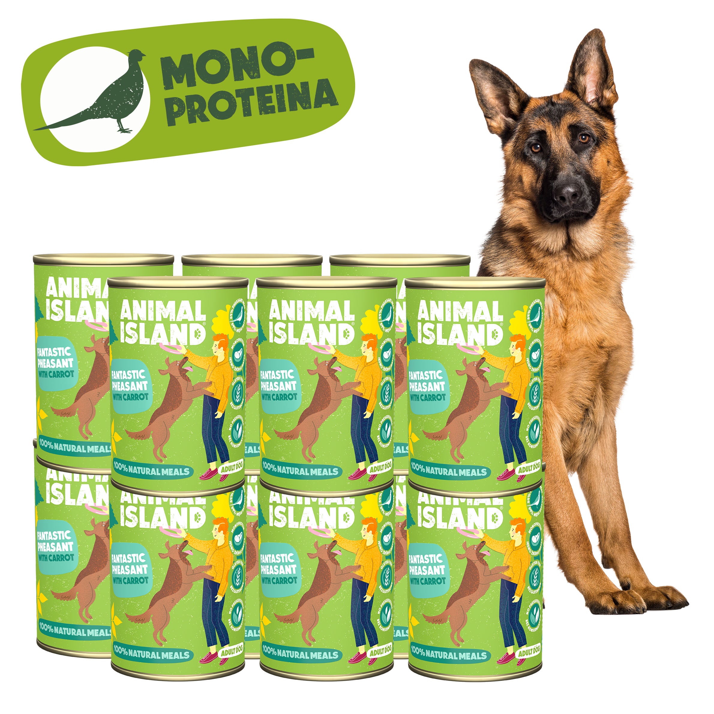 Вологий корм для собак Фазан з морквою 12 x 400 г