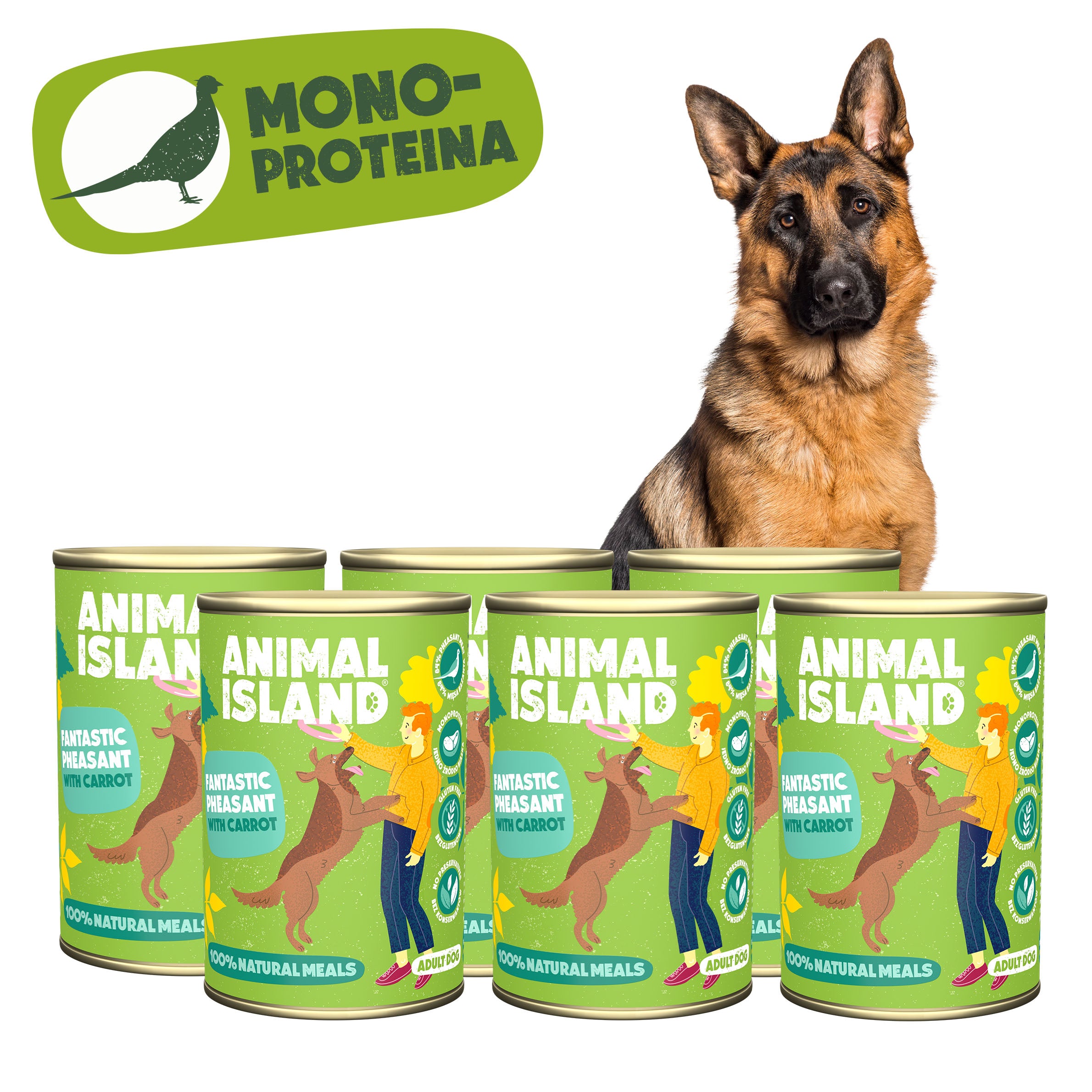 Mokra karma dla Psa bażant z marchewką 6x400g