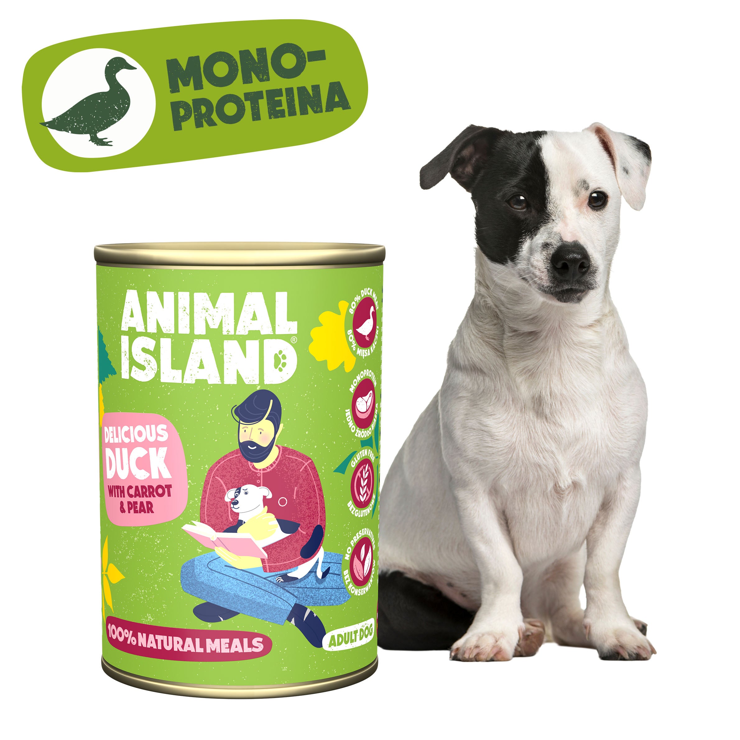 Вологий корм для собак Качка з морквою та грушею 400 г