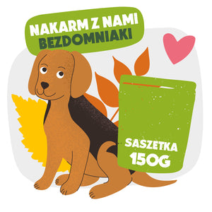 Saszetka dla psa 150g –  Nakarm z nami Bezdomniaka!