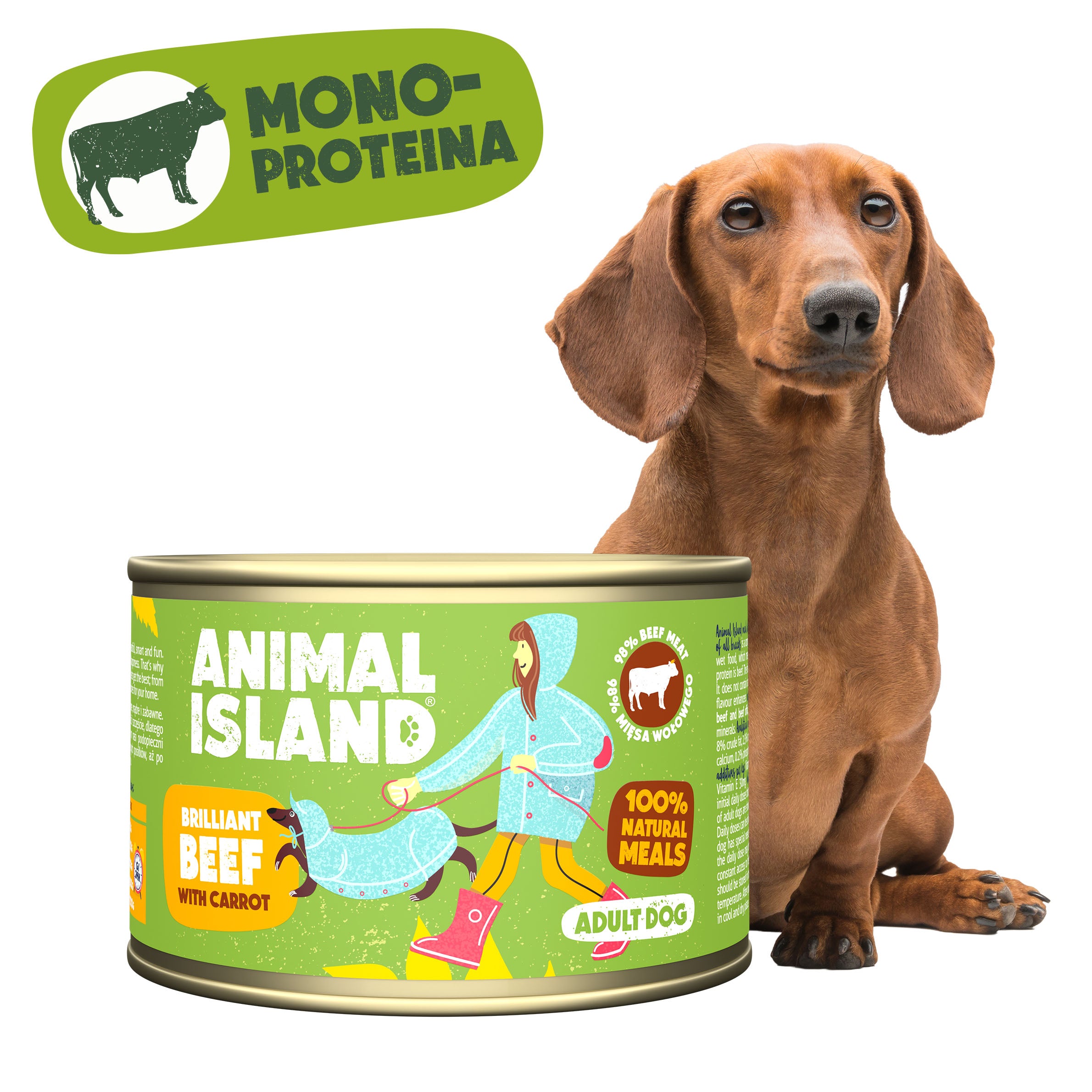 Вологий корм для собак з яловичиною та морквою 410 г