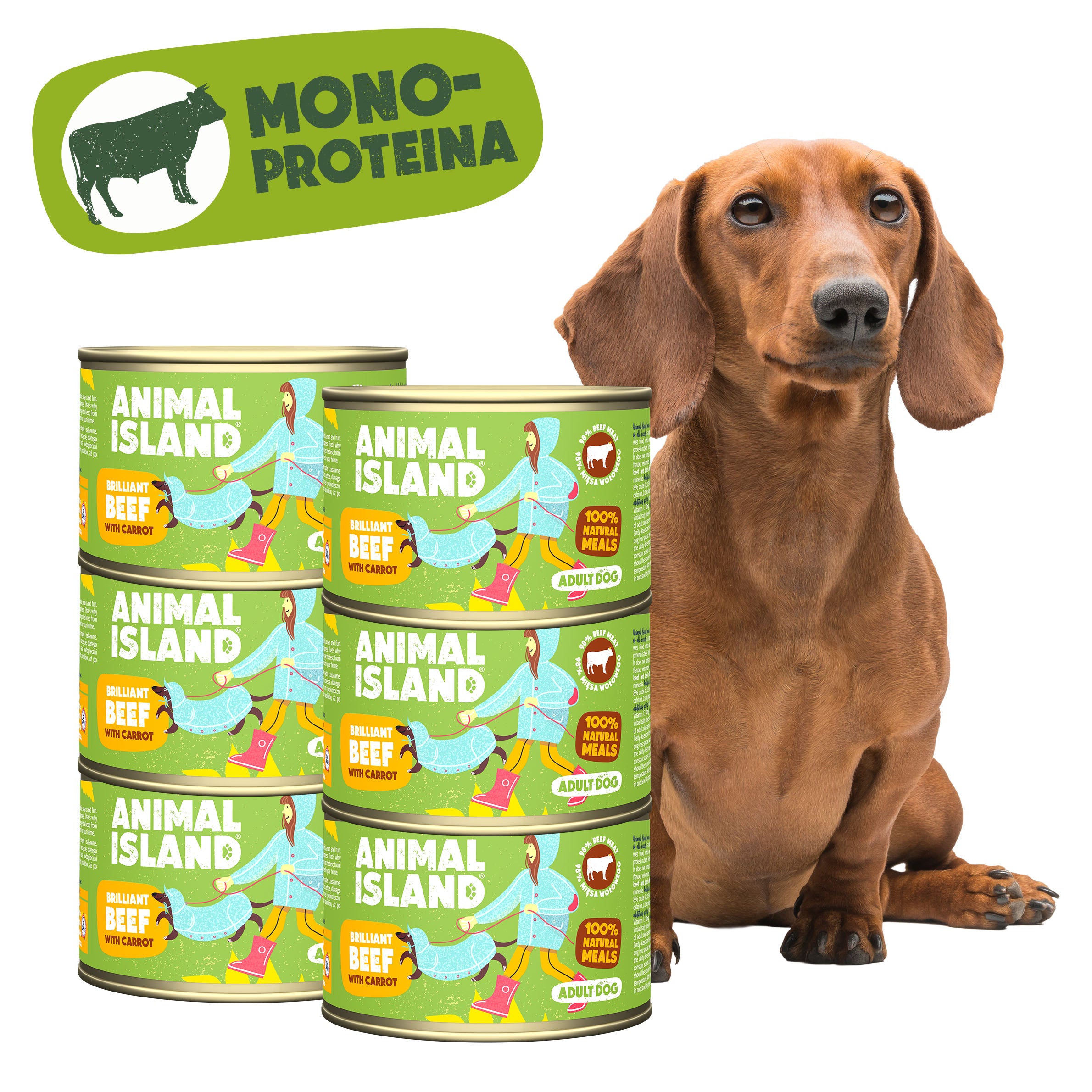 Mokra karma dla Psa wołowina z marchewką 6x410g