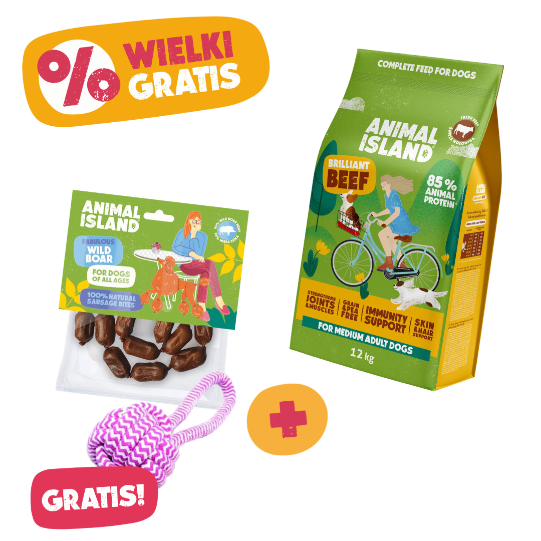 🐾 Zestaw Brilliant Beef | Bezzbożowa karma wołowa 12 kg + GRATIS!