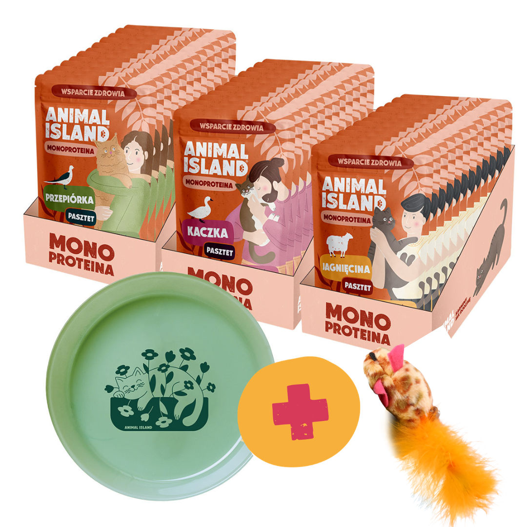 Monoproteinowa karma mokra dla kota – zestaw 30x100G - Mix Smaków + GRATISY