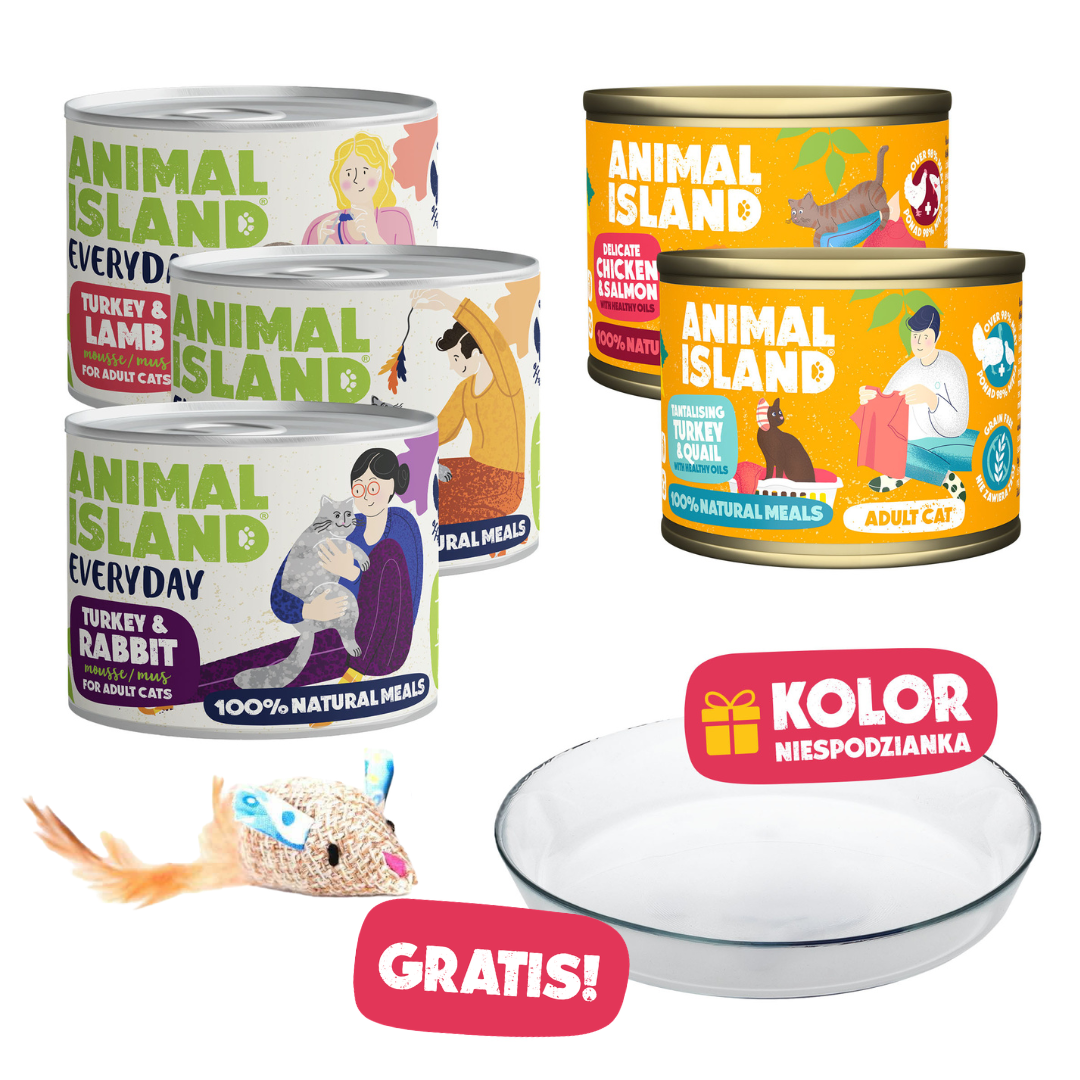 Mokra Karma dla Kota - 5x200g- Mix Smaków + Gratisy