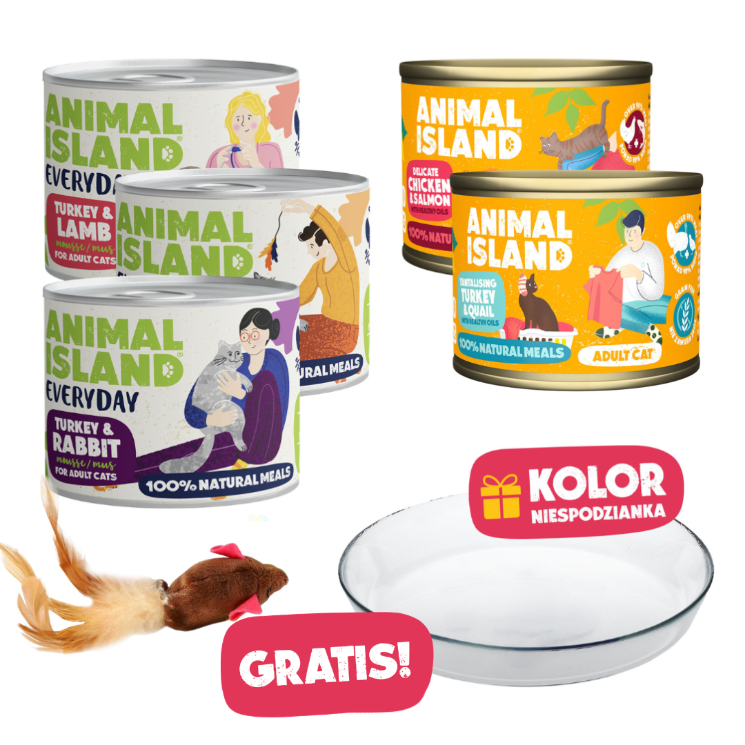 Mokra Karma dla Kota - 5x200g- Mix Smaków + Gratisy