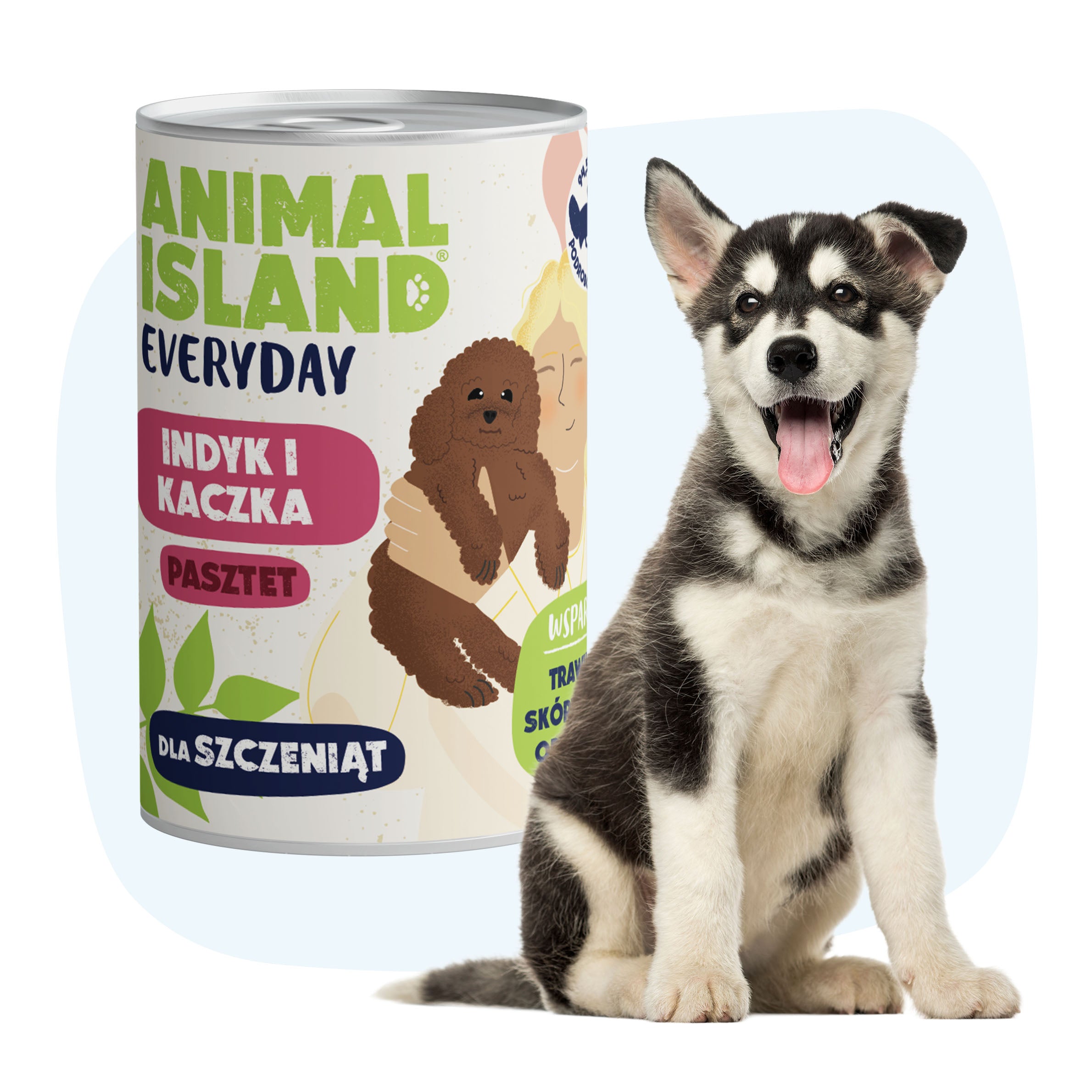 Karma dla Szczeniąt z indyka i kaczki 400g puszka Everyday