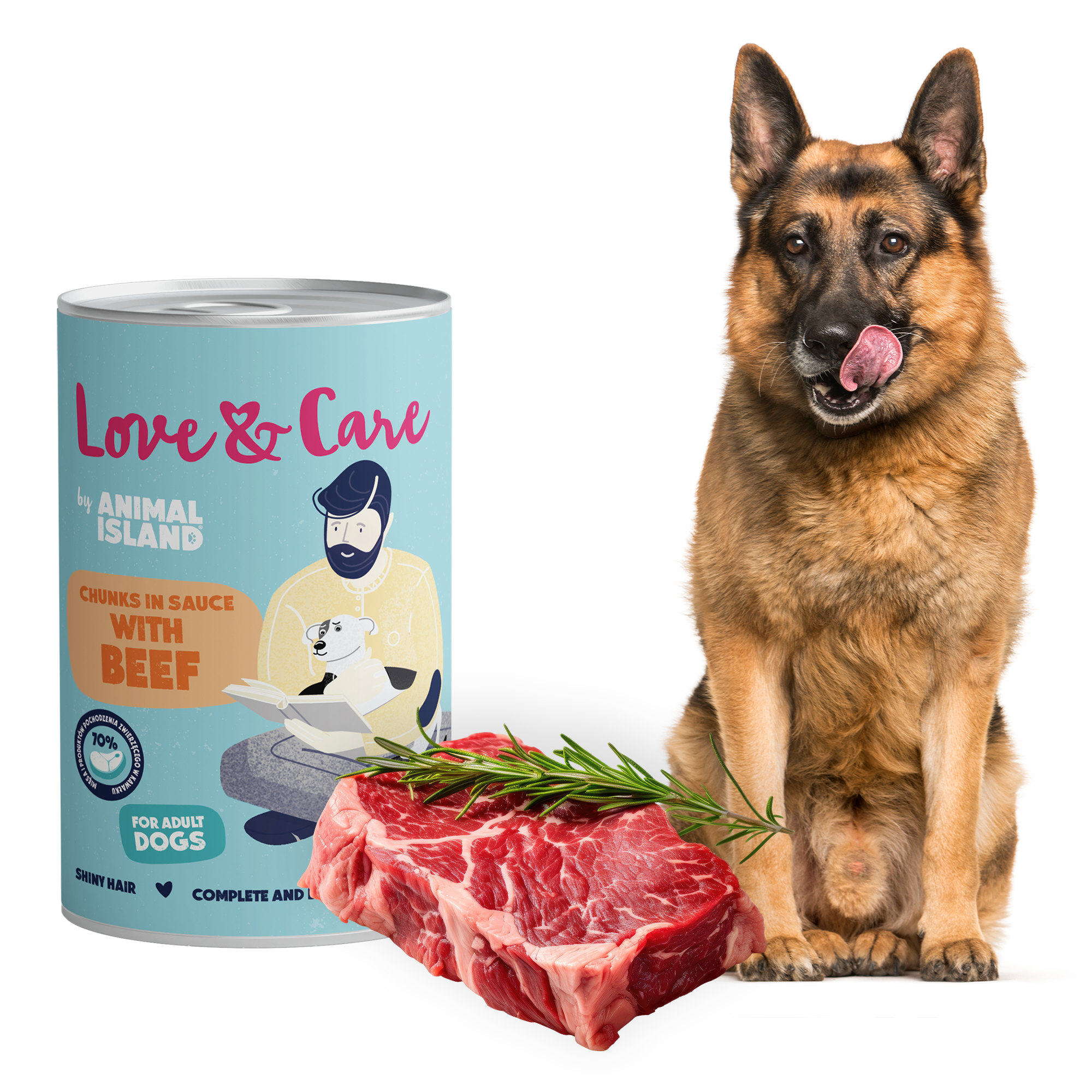 Mokra karma dla Psa wołowina 1250g Love&Care