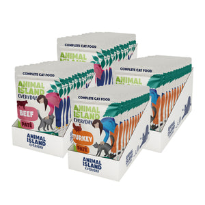 Mokra Karma dla Kota 2x12Pack Wołowina + 2x12Pack Indyk - Pasztet