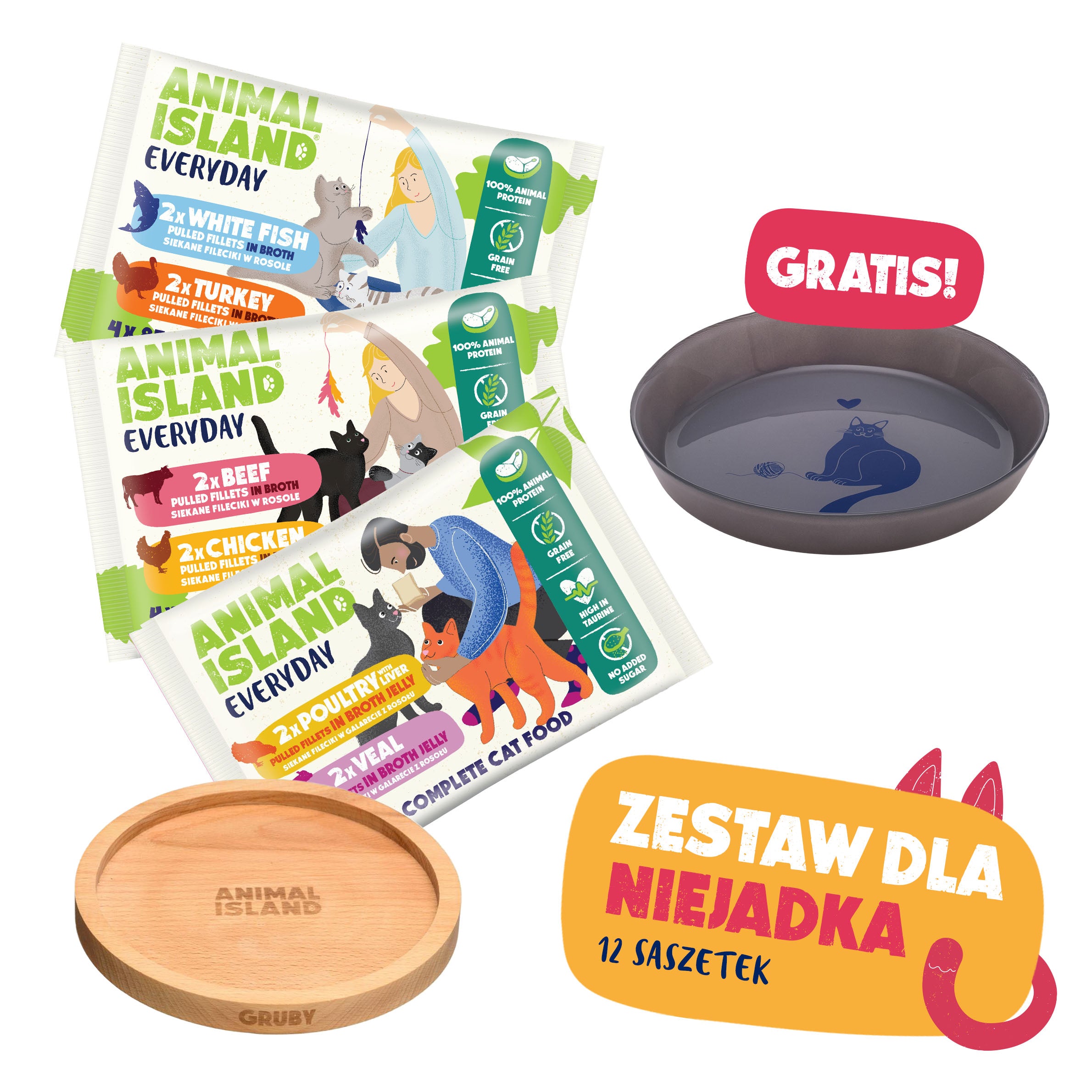 ZESTAW DLA NIEJADKA - Personalizowana miseczka + GRATIS