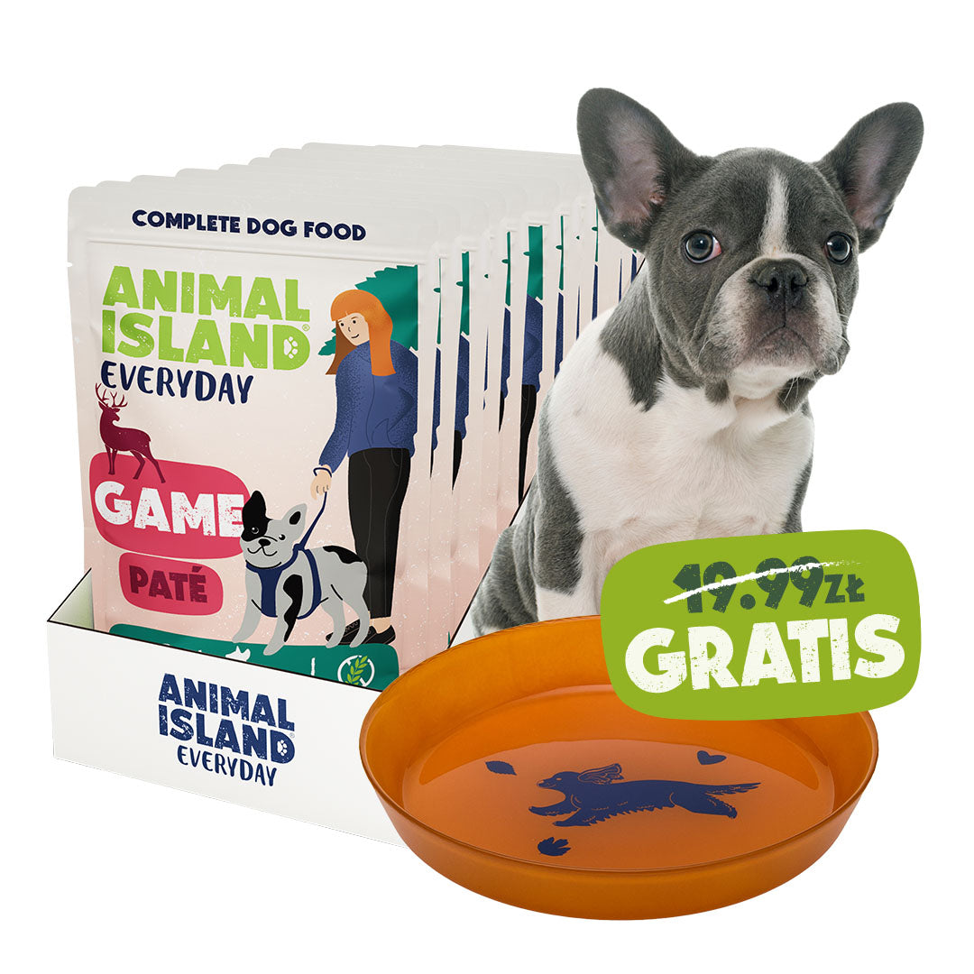 Animal Island Everyday –  10 saszetek Pasztetu z Dziczyzną + Talerzyk GRATIS
