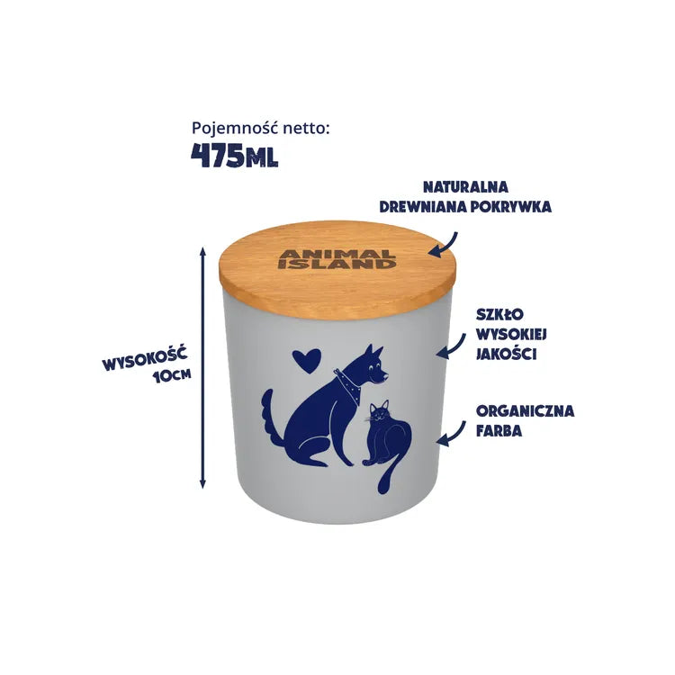 Świeca neutralizująca zapachy szara, aromat Białe Kwiaty
