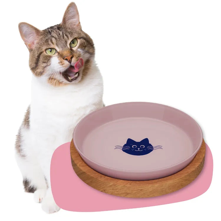 Talerzyk dla Kota z podstawką 18 cm, Cashmire Pink